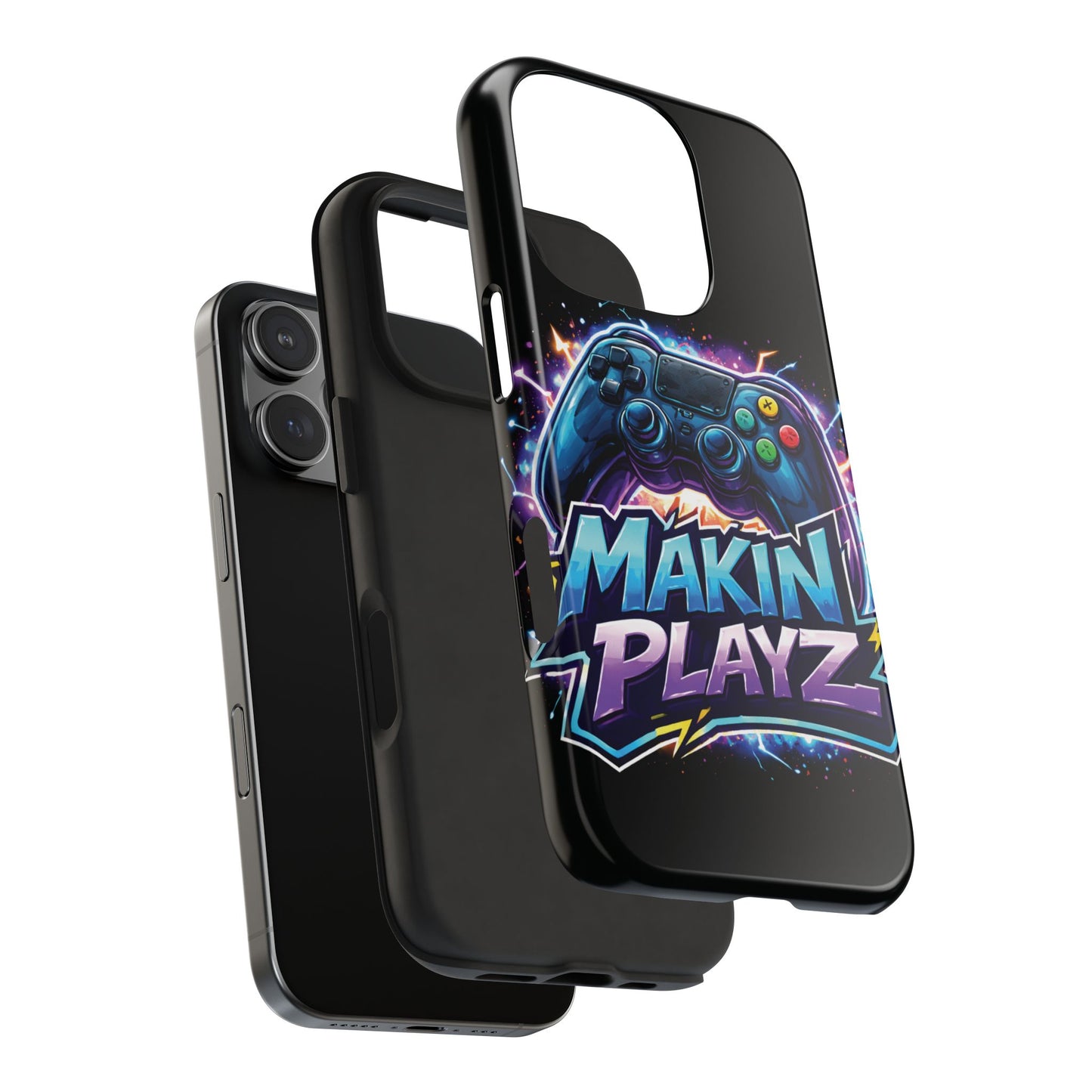 Gaming Phone Case — "Makin Playz" Colorful Controller Design