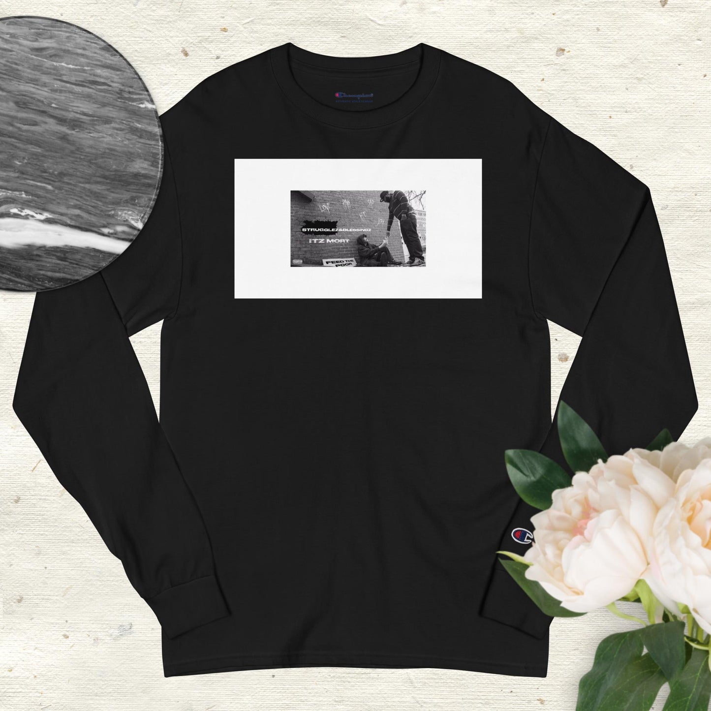 Men's Champion Long Sleeve Shirt- (Strugglez&Blessingz)