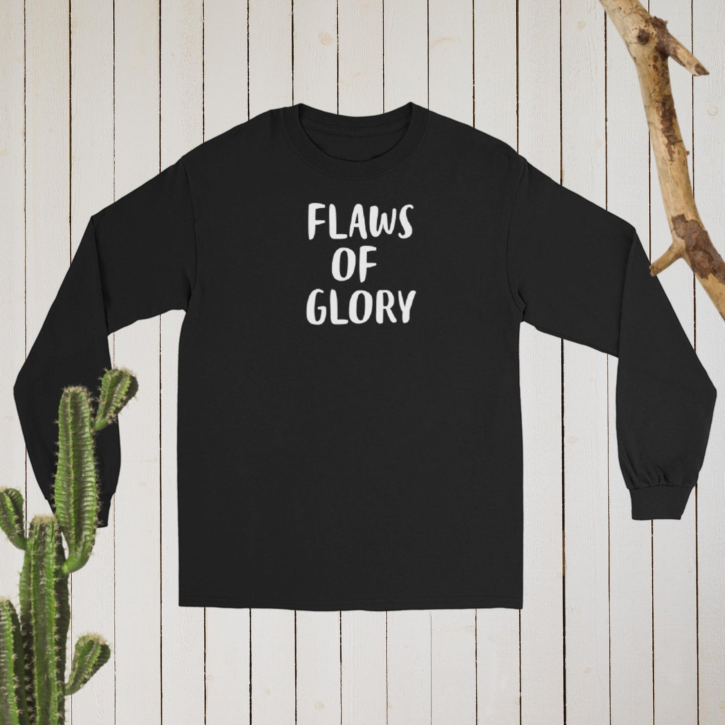 Men’s Long Sleeve Shirt (Flaws Of Glory)
