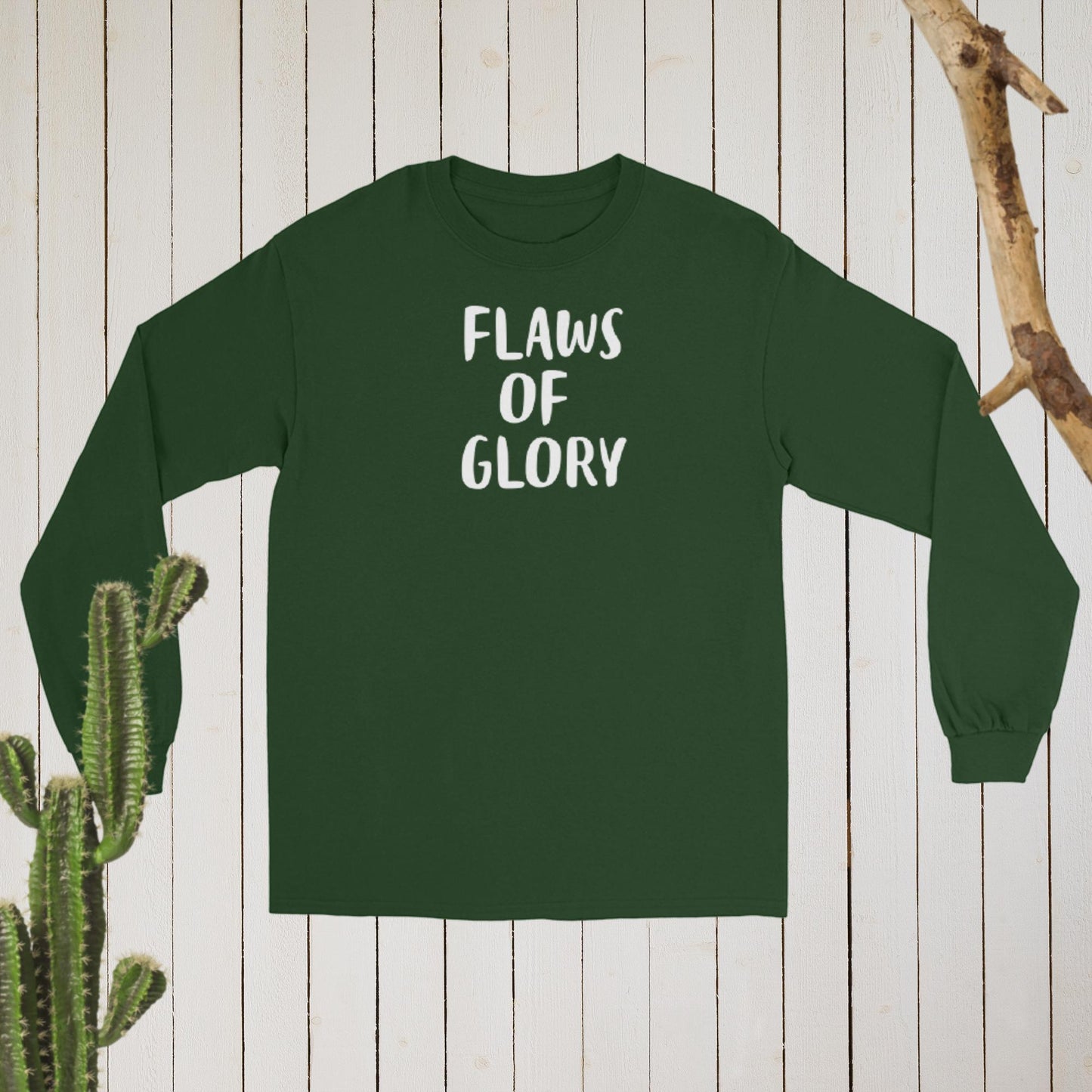 Men’s Long Sleeve Shirt (Flaws Of Glory)