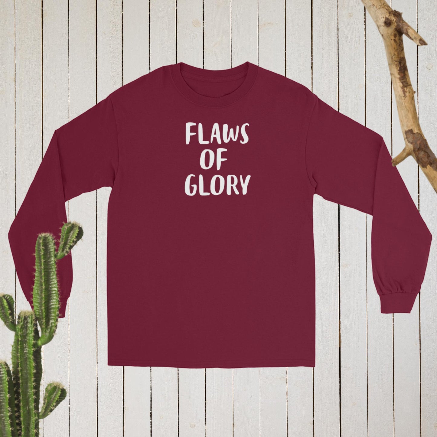 Men’s Long Sleeve Shirt (Flaws Of Glory)