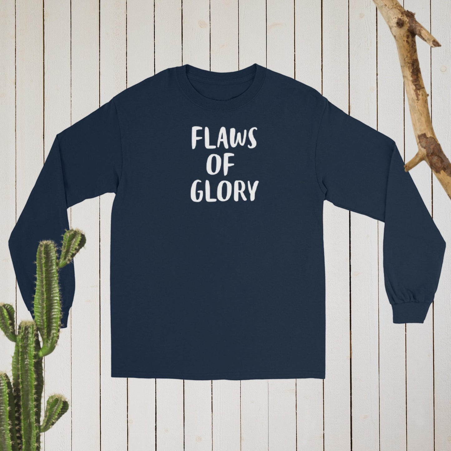 Men’s Long Sleeve Shirt (Flaws Of Glory)