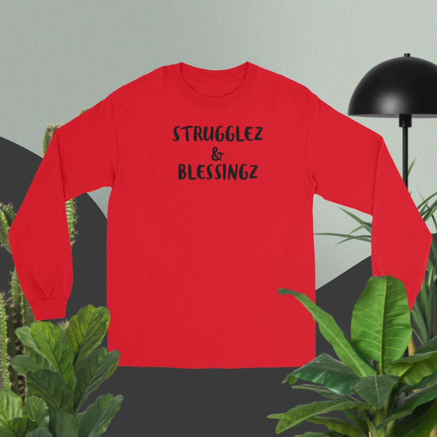 Men’s Long Sleeve Shirt (Strugglez&Blessingz)