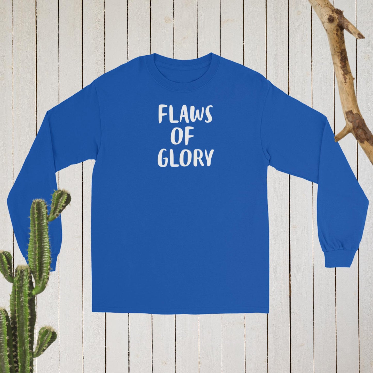Men’s Long Sleeve Shirt (Flaws Of Glory)
