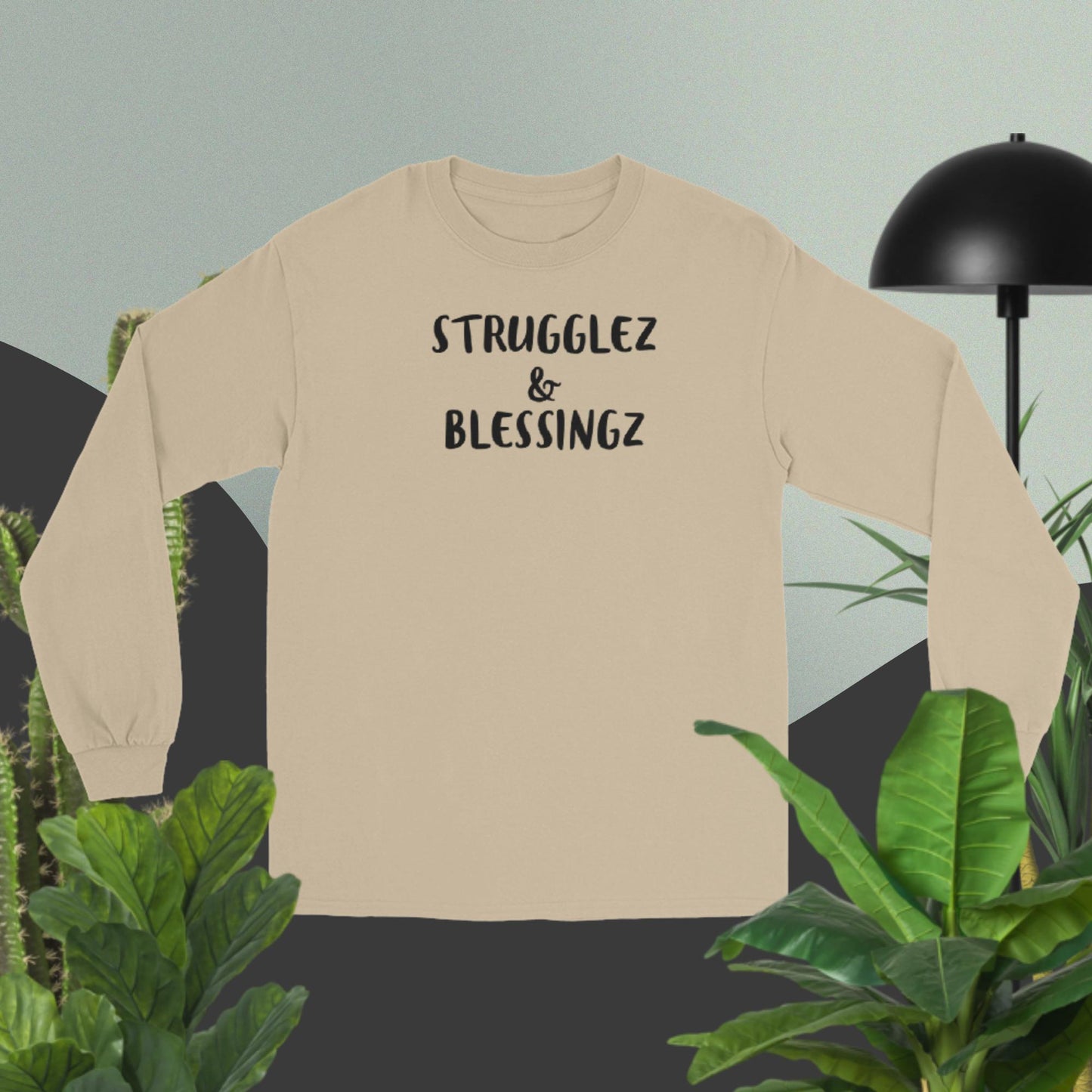 Men’s Long Sleeve Shirt (Strugglez&Blessingz)