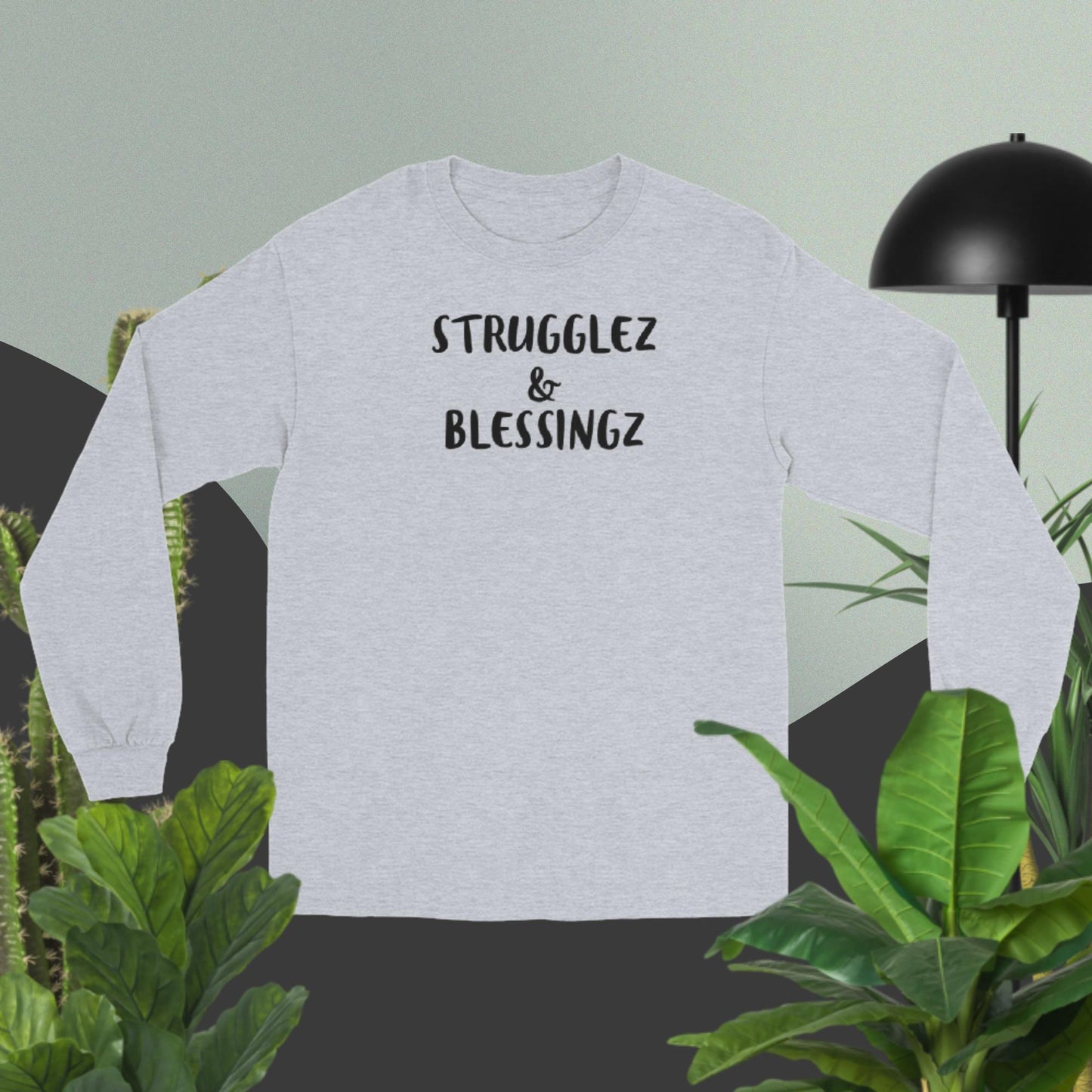 Men’s Long Sleeve Shirt (Strugglez&Blessingz)