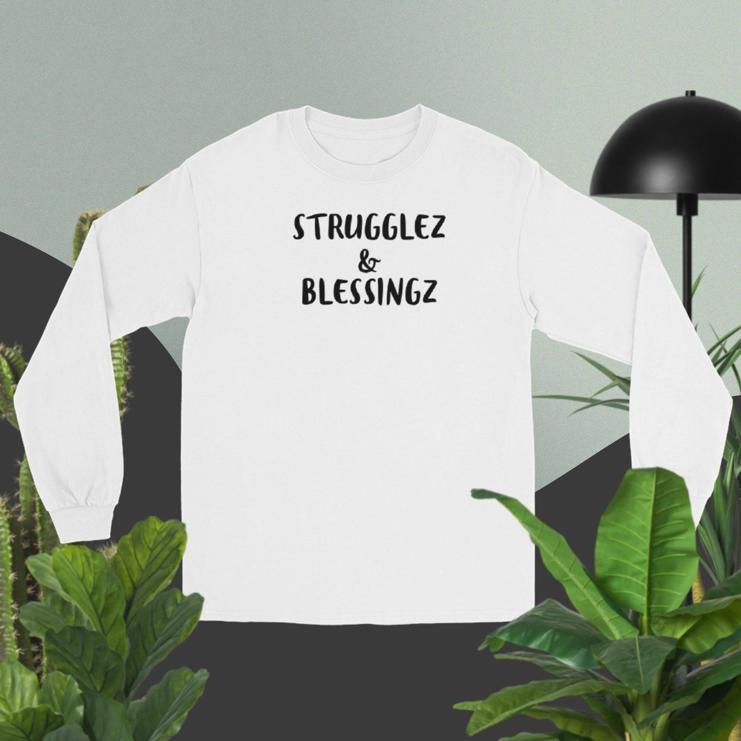 Men’s Long Sleeve Shirt (Strugglez&Blessingz)