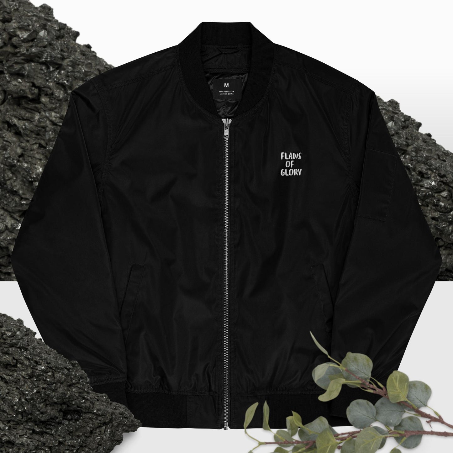 Premium recycled bomber jacket (Flaws Of Glory)