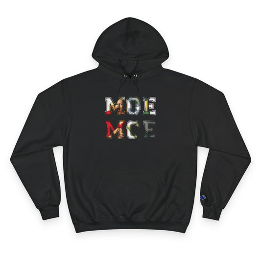 Champion Hoodie — Moe Moe  Blurred Letter Graphic Pullover