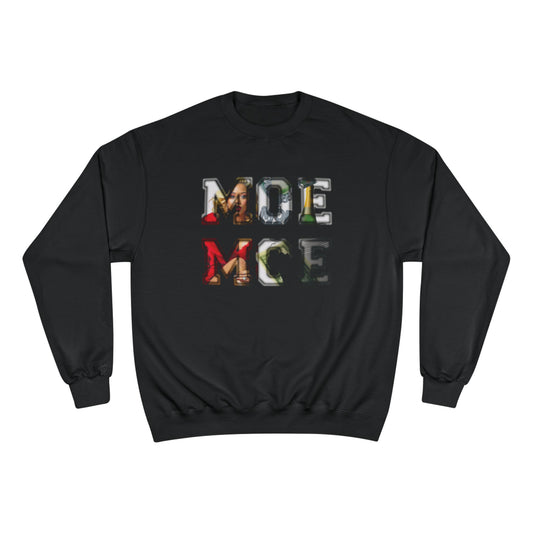 Champion Sweatshirt — 'Moe Moe"' Varsity Letter Graphic Crewneck