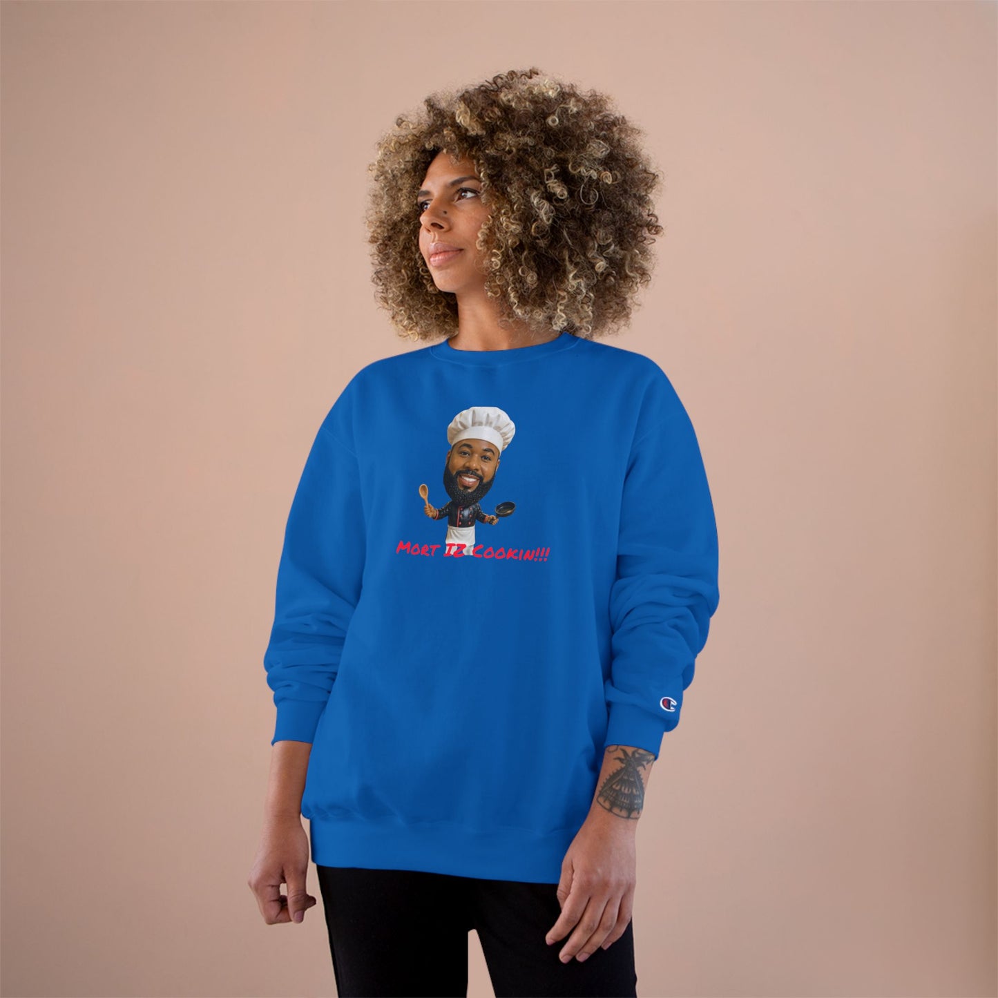 Chef Portrait Sweatshirt – "Most Delicious!!!" Graphic Crewneck