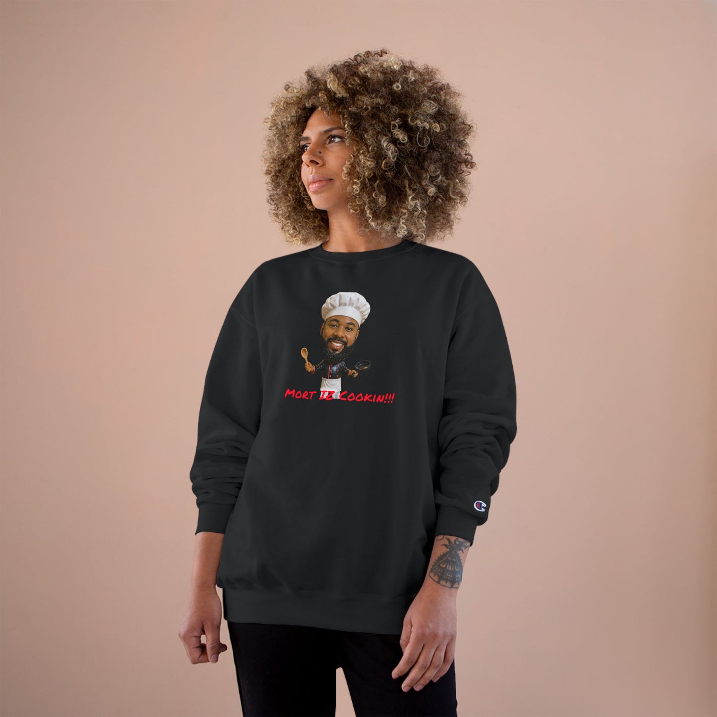 Chef Portrait Sweatshirt – "Most Delicious!!!" Graphic Crewneck