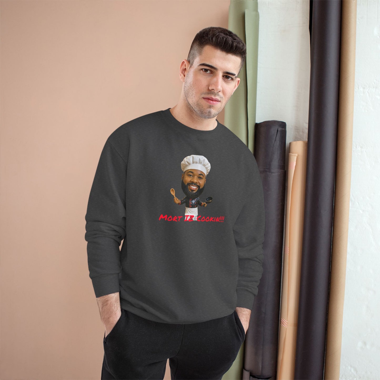 Chef Portrait Sweatshirt – "Most Delicious!!!" Graphic Crewneck