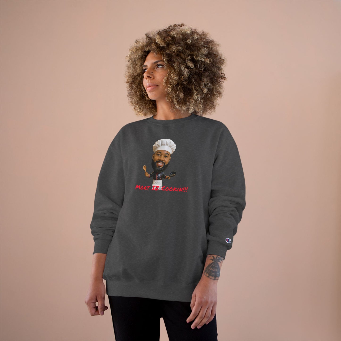 Chef Portrait Sweatshirt – "Most Delicious!!!" Graphic Crewneck