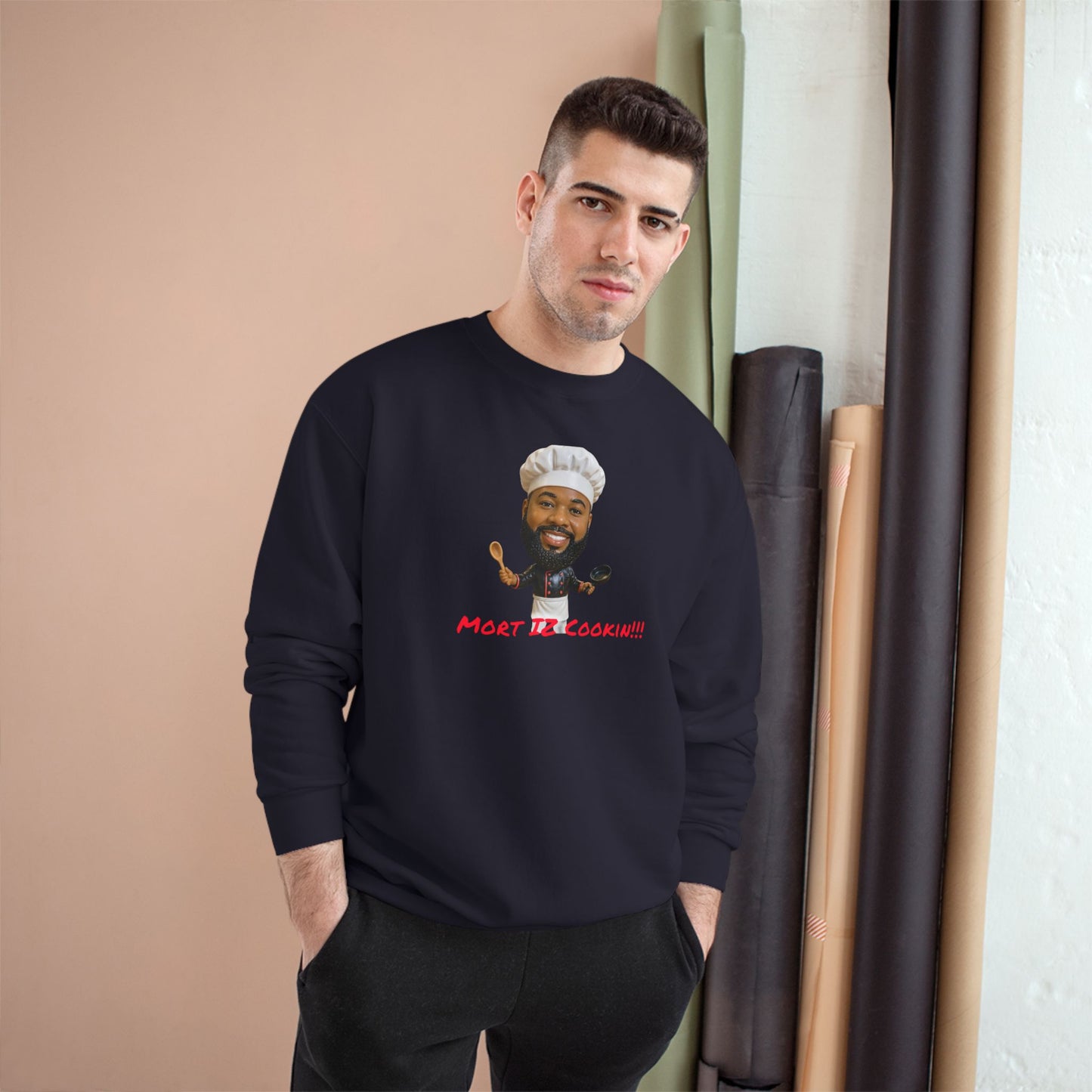 Chef Portrait Sweatshirt – "Most Delicious!!!" Graphic Crewneck