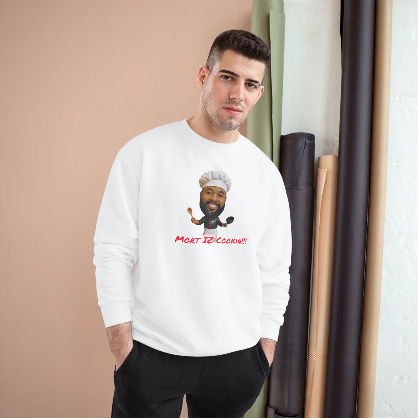 Chef Portrait Sweatshirt – "Most Delicious!!!" Graphic Crewneck
