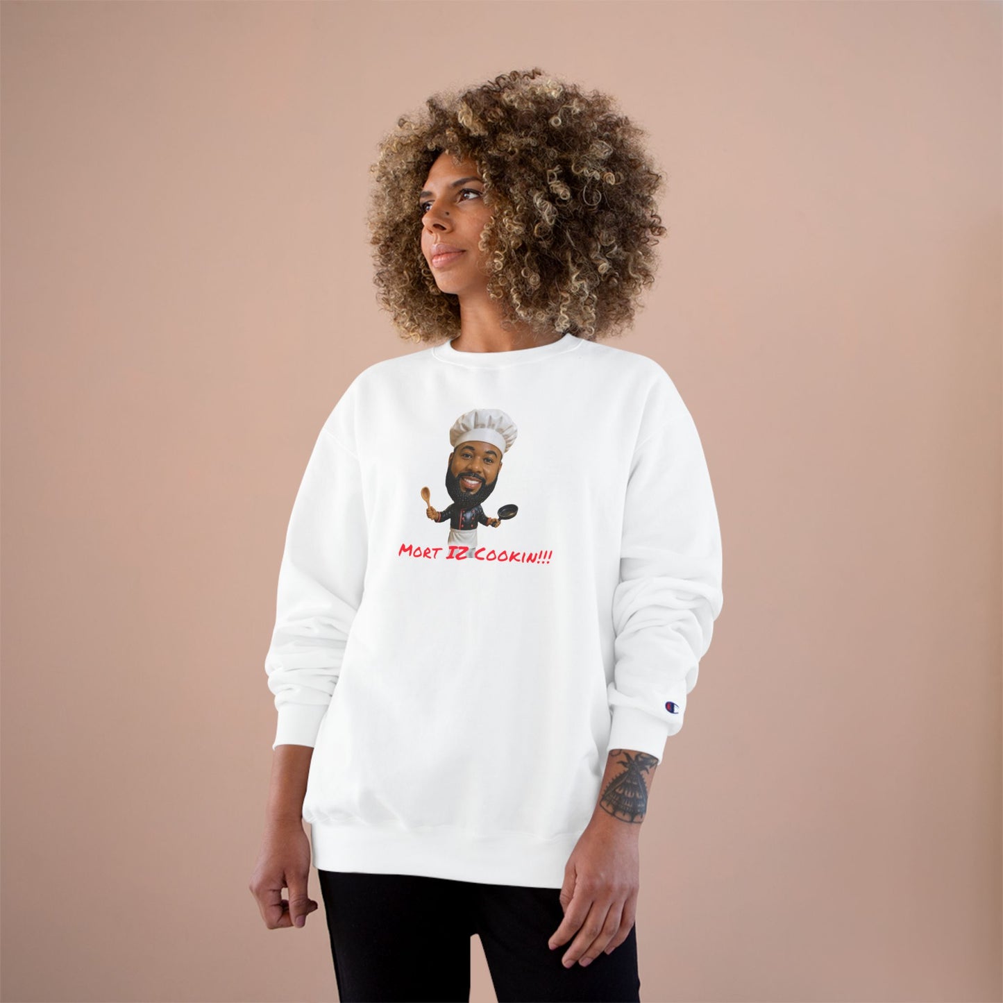 Chef Portrait Sweatshirt – "Most Delicious!!!" Graphic Crewneck