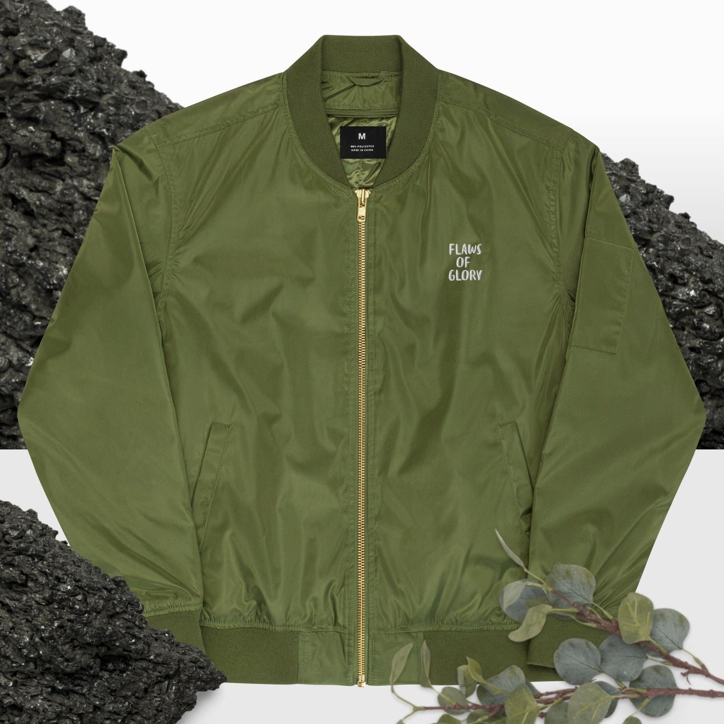 Premium recycled bomber jacket (Flaws Of Glory)